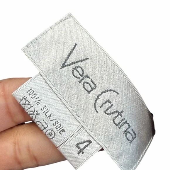 Vintage Vera Cristina Black Embellished Layered Silk Midi Skirt Evening Style - Picture 5 of 10